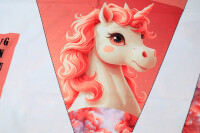 Schultüten Stoffpaneel - Einhorn / Rosa