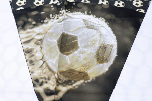 Schultüten Stoffpaneel - Fussball - schwarz/weiß
