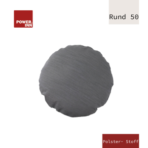 POWER INN® Kissenbezug Polsterstoff | 50 cm - Rund | Hellgrau