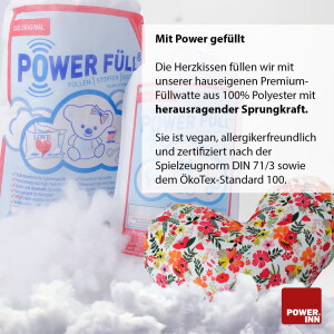 POWER INN® Herzkissen groß | Gelb | Dekokissen Herz