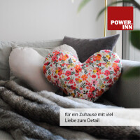 POWER INN® Herzkissen groß | Gelb | Dekokissen Herz