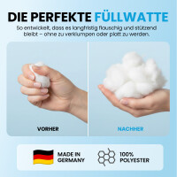 Power Füll® Füllwatte | 1000 g Füllwatte + Spieluhr "Rock a bye Baby"