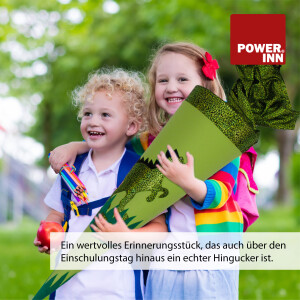 POWER INN® - Schultütenkissen 35 cm + Papprohling 35 cm