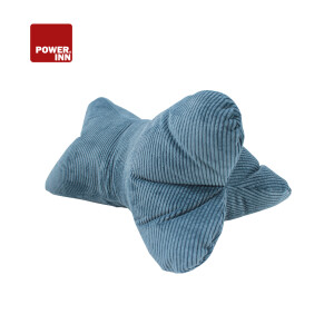 POWER INN® Leseknochen Cord | Blau | Nackenkissen | Reisekissen