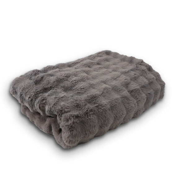 Kuscheldecke 100% Polyester | Plaid/Wohndecke | Grau