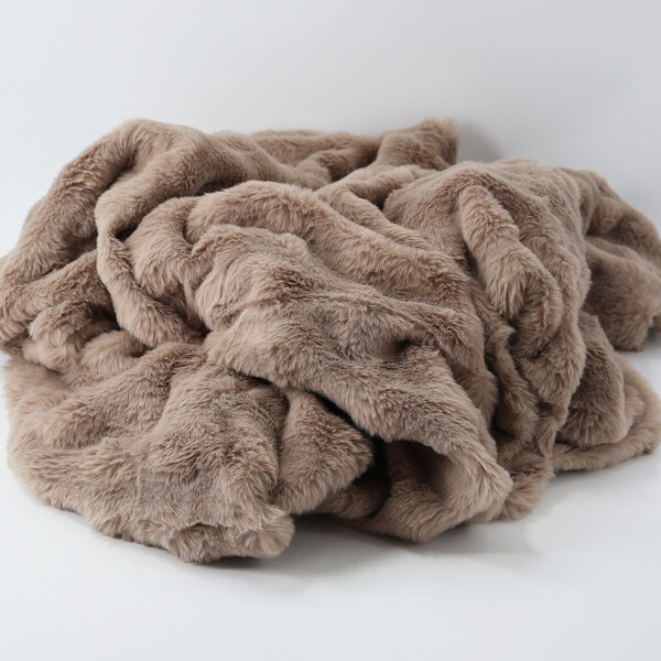 Kuscheldecke 100% Polyester | Plaid/Wohndecke | Taupe