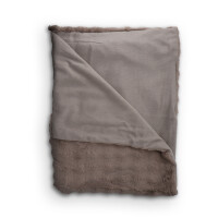 Kuscheldecke 100% Polyester | Plaid/Wohndecke | Taupe