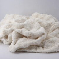 Kuscheldecke 100% Polyester | Plaid/Wohndecke | Natur