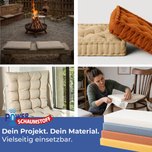 Schaumstoffplatten | Sitzkissen | Verschiedene Qualitäten & Größen