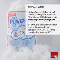 POWER INN® Leseknochen Cord | Grün | Nackenkissen | Reisekissen