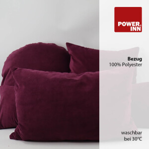 POWER INN® Kissenbezug Samtstoff | 30 x 90 cm | Creme